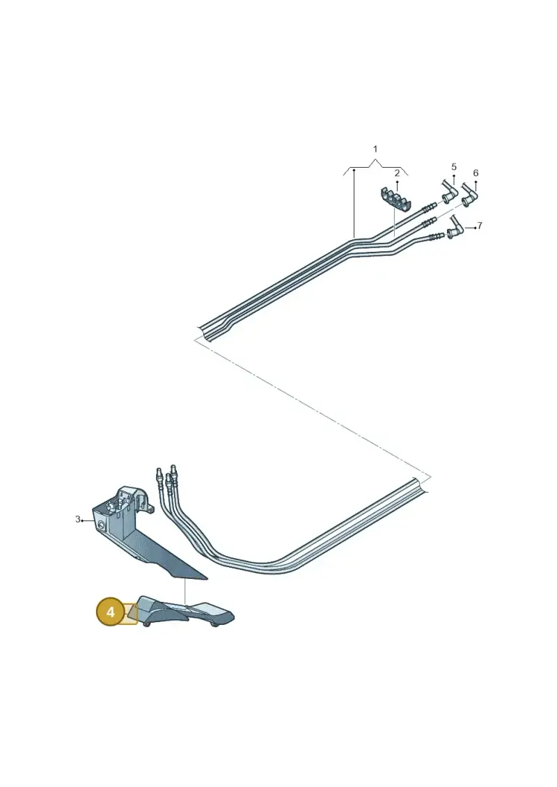 3C0201958A — Volkswagen Passat CC (2011-2016) diagram 737201170, position 4