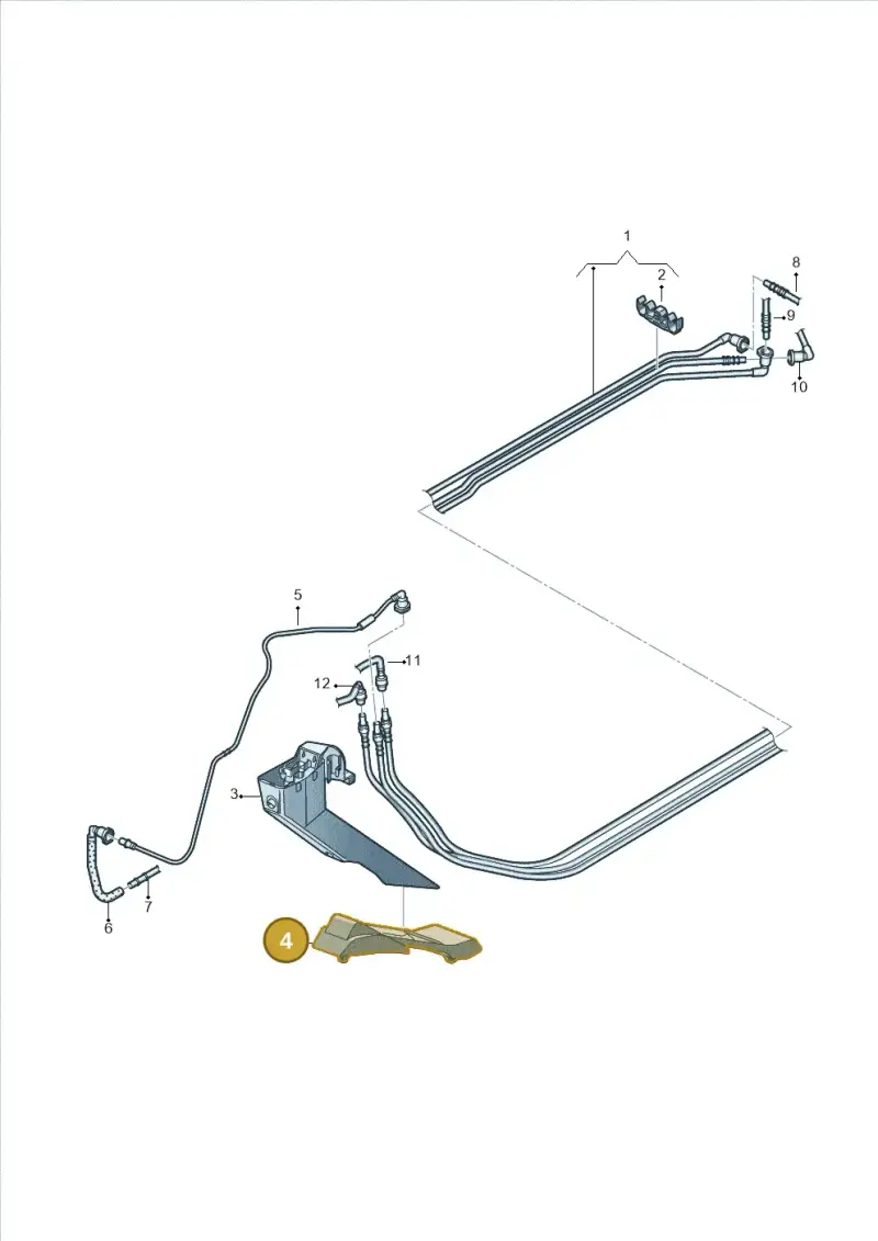 3C0201958A — Volkswagen Passat CC (2011-2016) diagram 737201200, position 4