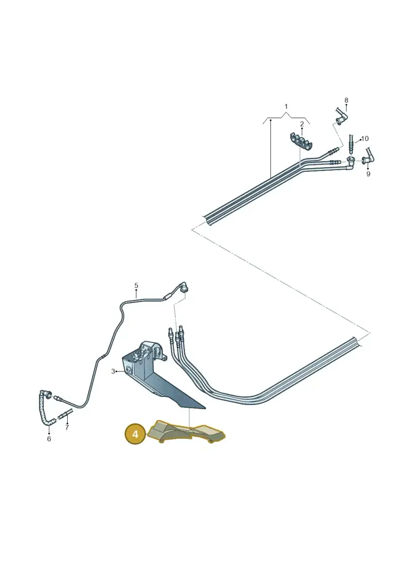 3C0201958A — Volkswagen Passat CC (2011-2016) diagram 737201150, position 4
