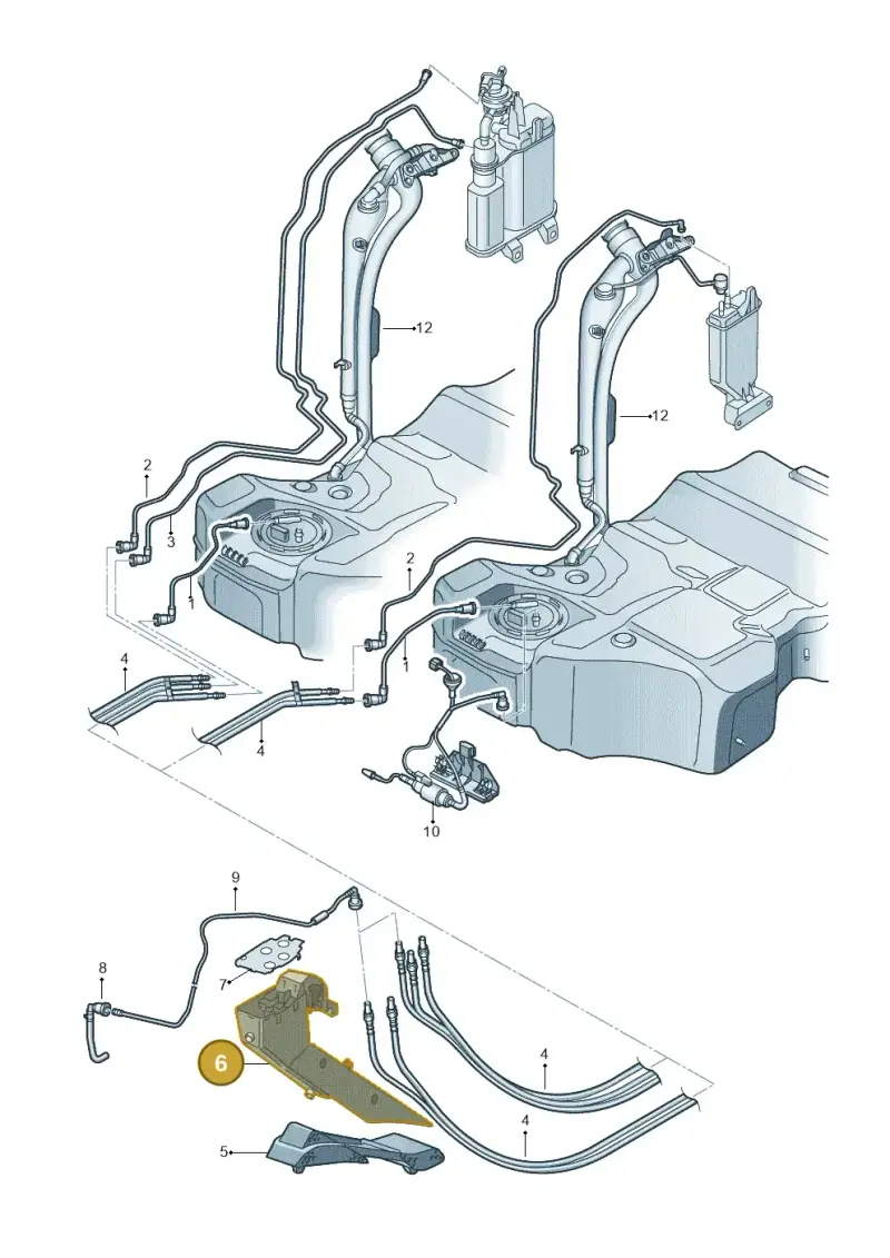 3C0201961B — Volkswagen Passat CC (2008-2012) diagram 460201400, position 6