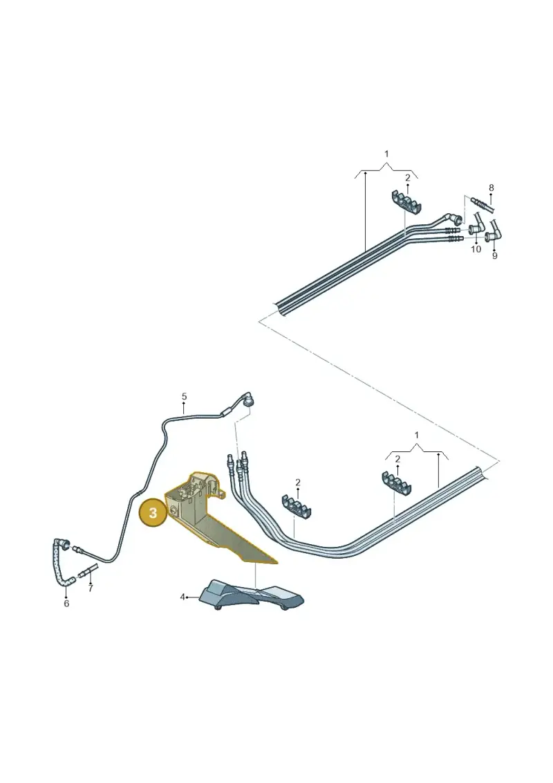 3C0201961B — Volkswagen Passat saloon (2010-2015) diagram 702201100, position 3