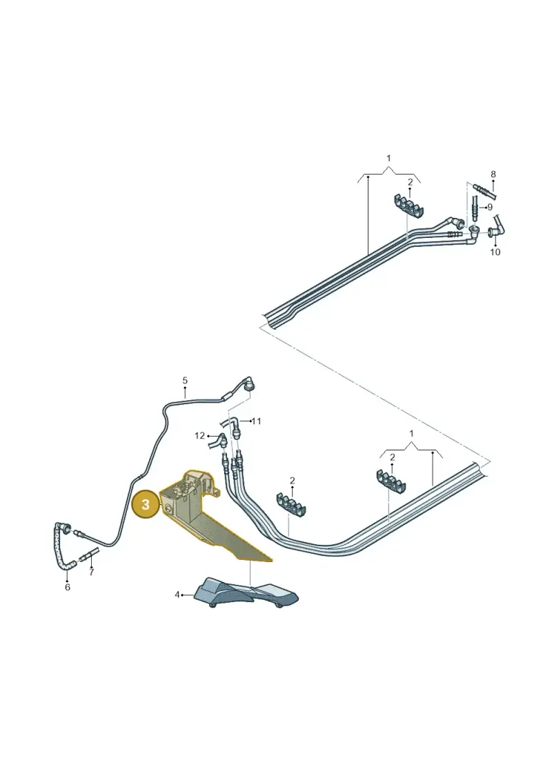 3C0201961B — Volkswagen Passat saloon (2010-2015) diagram 702201200, position 3