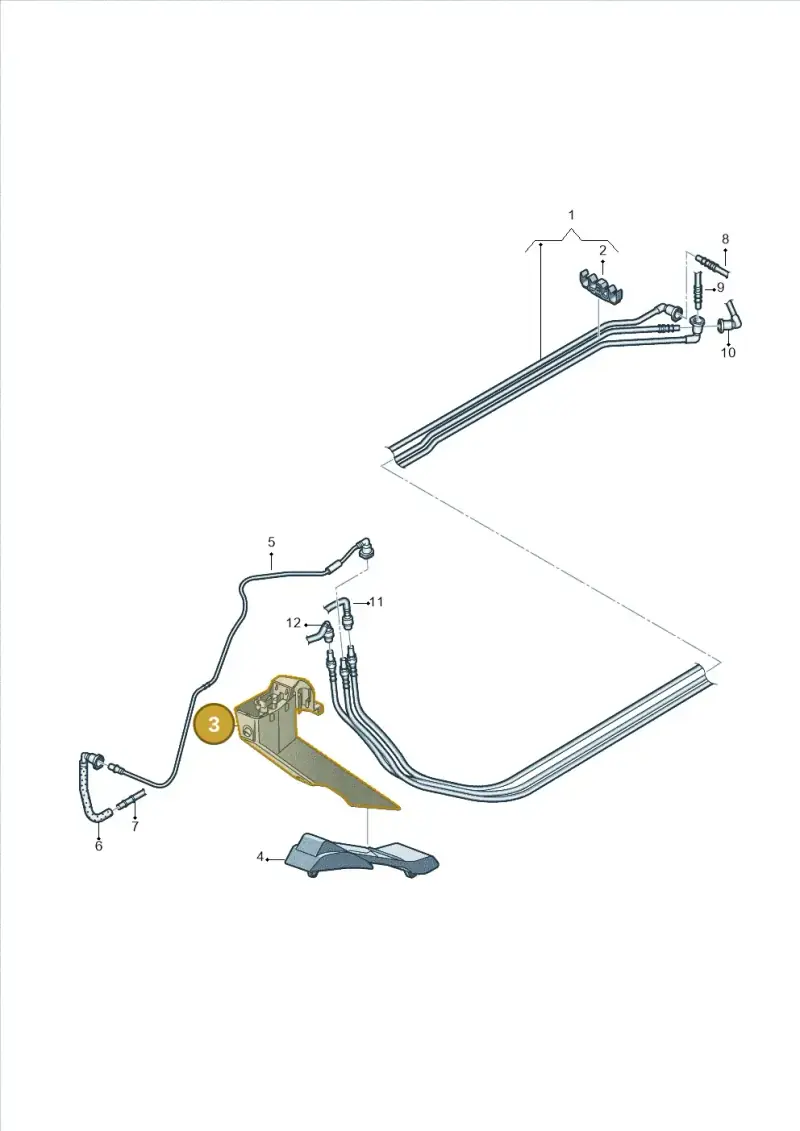3C0201961B — Volkswagen Passat CC (2011-2016) diagram 737201200, position 3