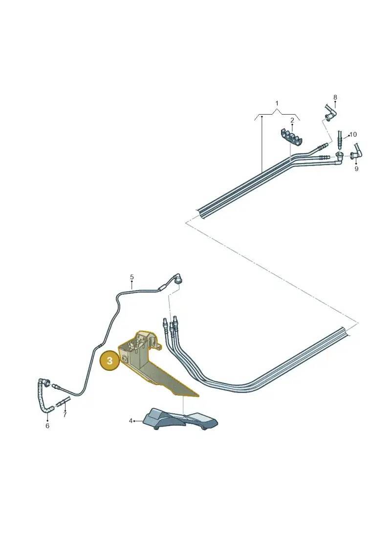 3C0201961B — Volkswagen Passat CC (2011-2016) diagram 737201150, position 3