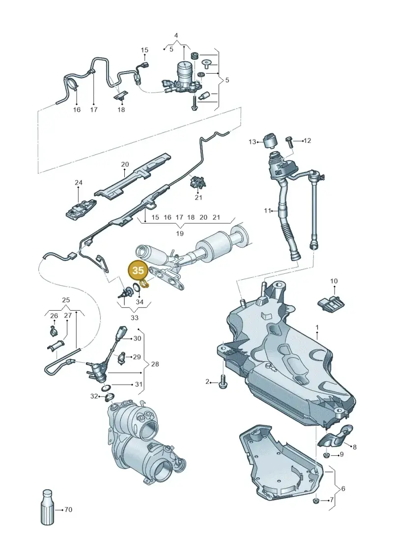 3C0253725 — Volkswagen T-Roc BlueMotion (2017-2024) diagram 813253104, position 35