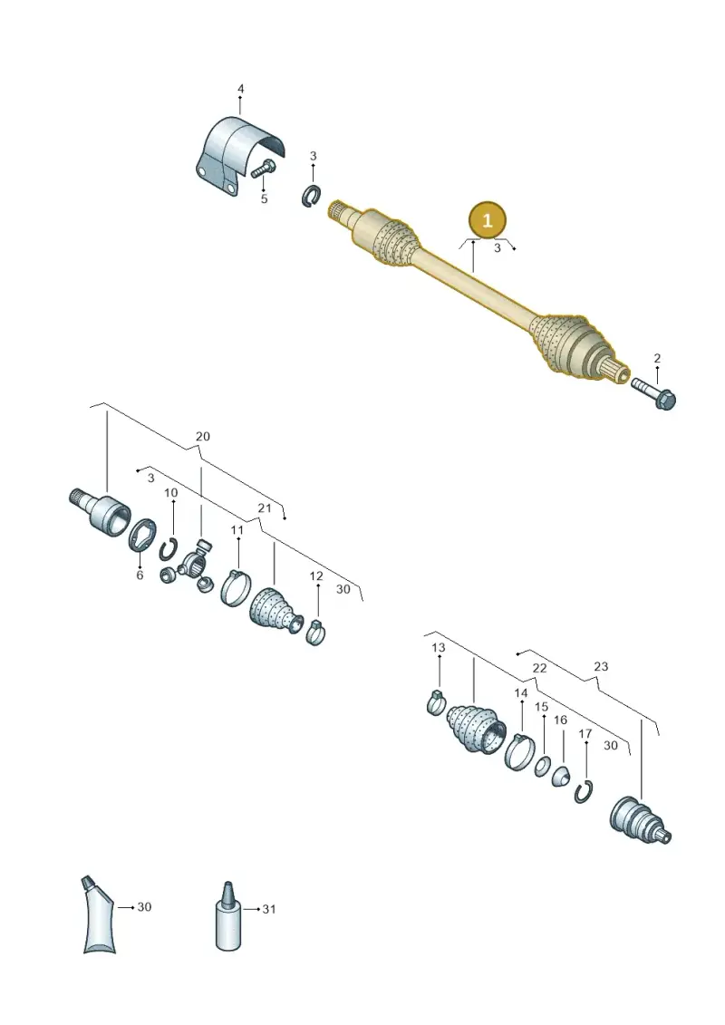 3C0407271AS — Volkswagen Passat CC (2008-2012) diagram 645407440, position 1