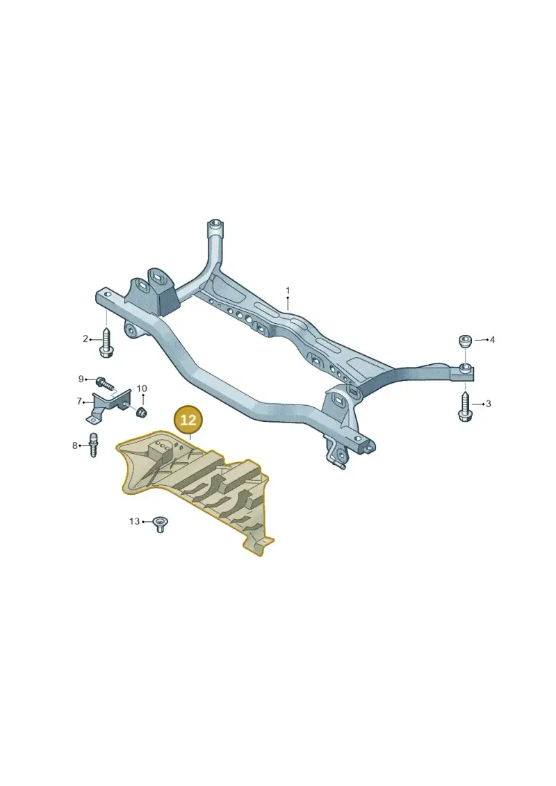3C0501713 — Volkswagen Jetta (2014-2017) diagram 409505000, position 12