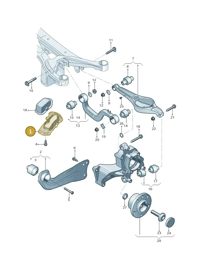 3C0505129B — Volkswagen Tiguan (2009-2019) diagram 688505100, position 1