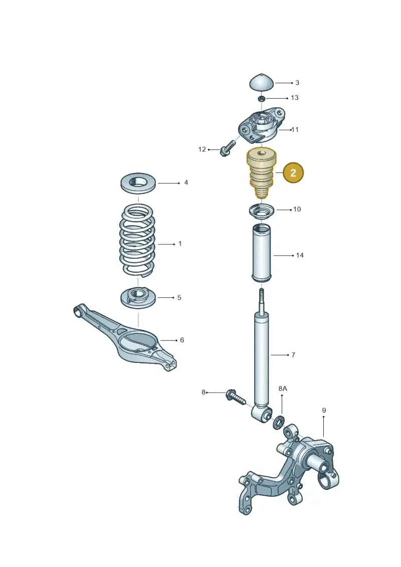 3C0511359 — Volkswagen Jetta 2.0 (2015-2015) diagram 880511010, position 2