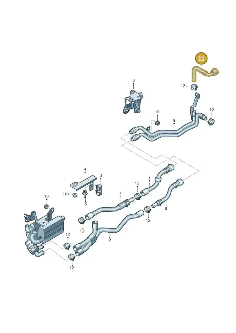 3C0819373 — Volkswagen Passat saloon (2010-2015) diagram 460819740, position 11