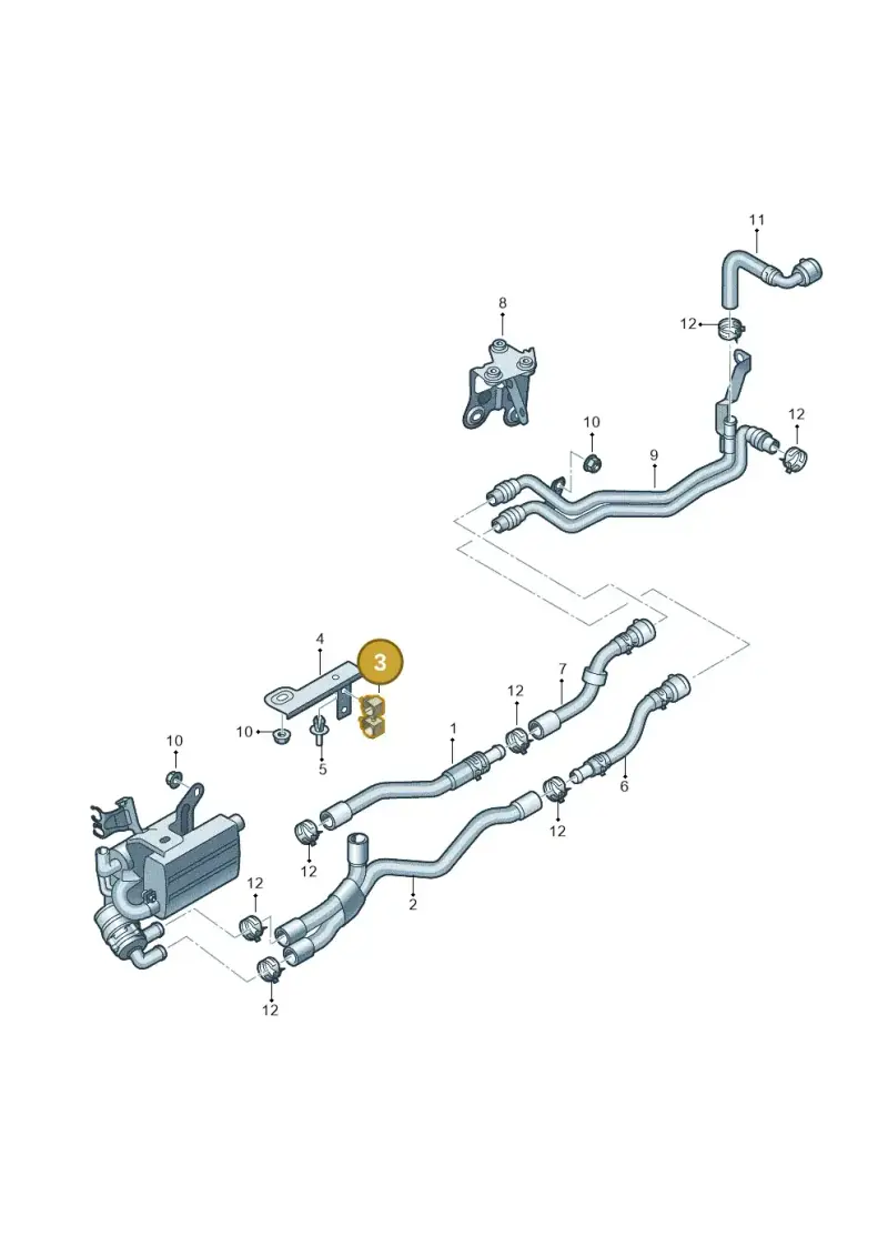 3C0820495 — Volkswagen Passat CC (2011-2016) diagram 460819740, position 3