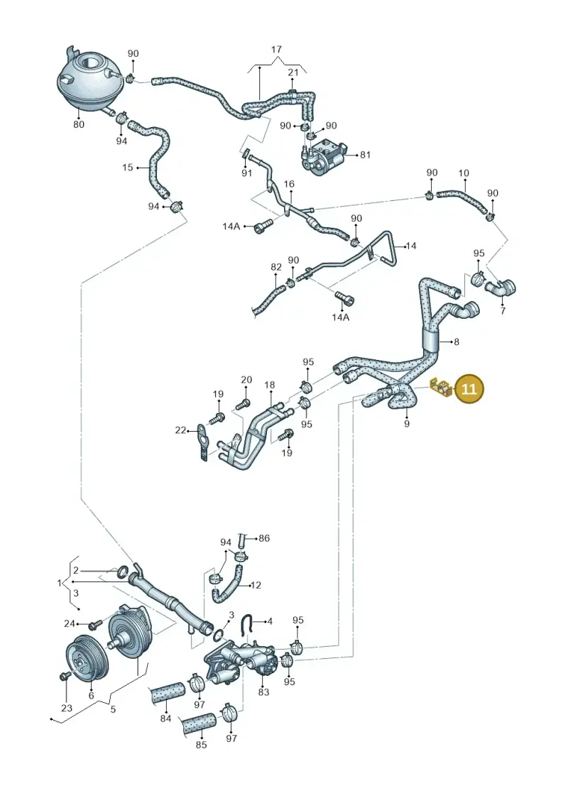 3C0820495 — Volkswagen Golf Plus (2011-2014) diagram 656121170, position 11