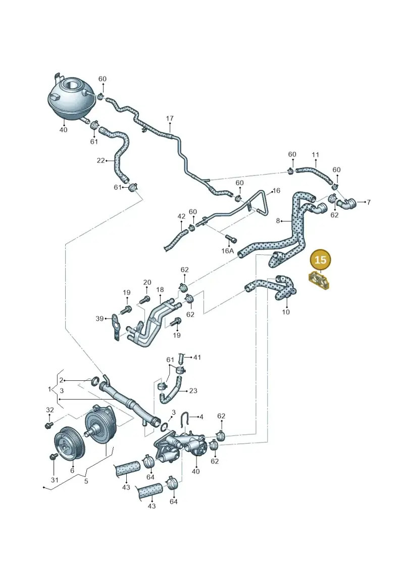 3C0820495 — Volkswagen Beetle (2016-2019) diagram 712121150, position 15