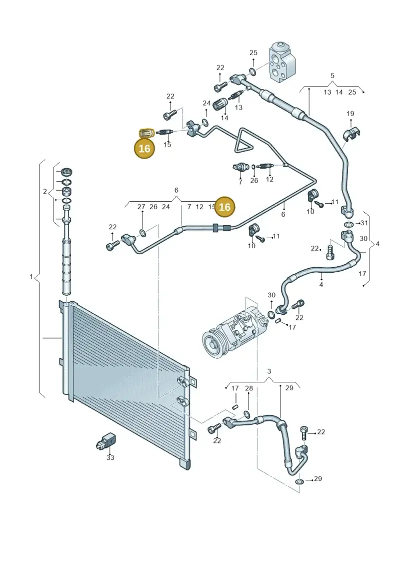 3C0820581 — Volkswagen Amarok twin cab (2022-) diagram 683820150, position 16