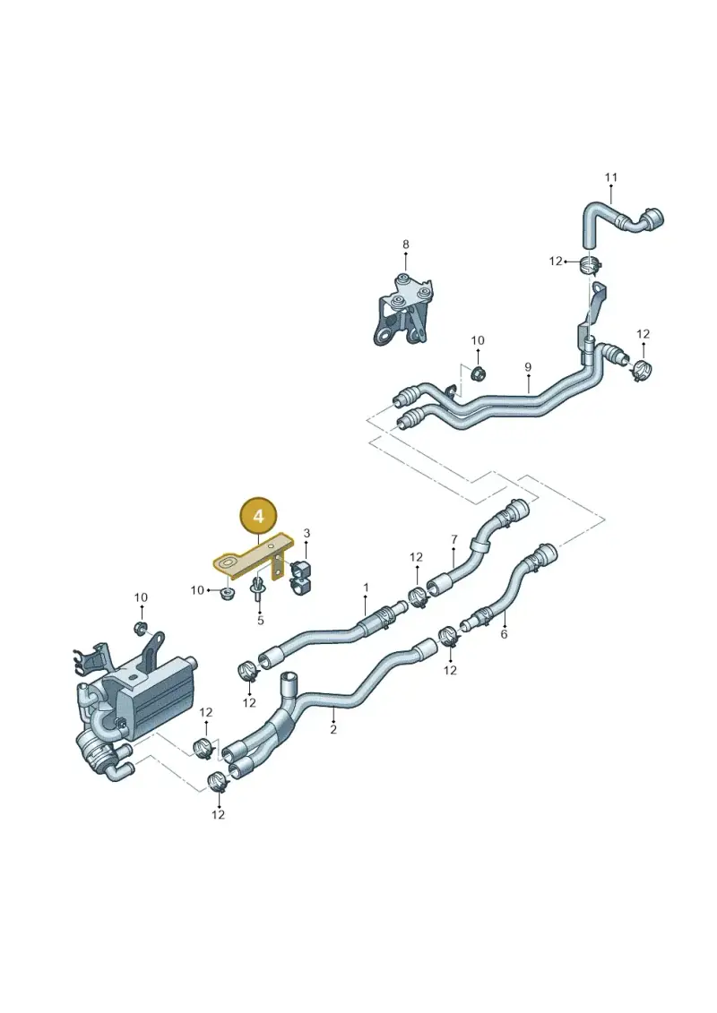 3C0820999 — Volkswagen Passat CC (2011-2016) diagram 460819740, position 4