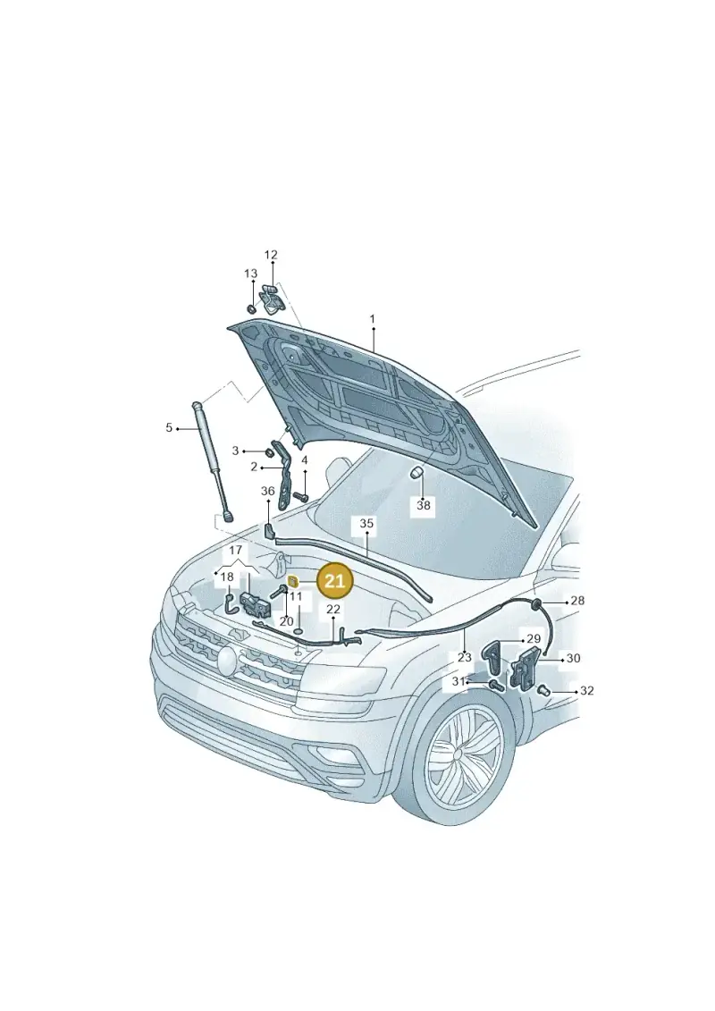 3C0823187 — Volkswagen Teramont (2021-2023) diagram 809823000, position 21