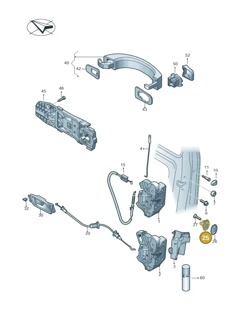 3C0837033C — Volkswagen Amarok twin cab (2022-) diagram 683839000, position 25