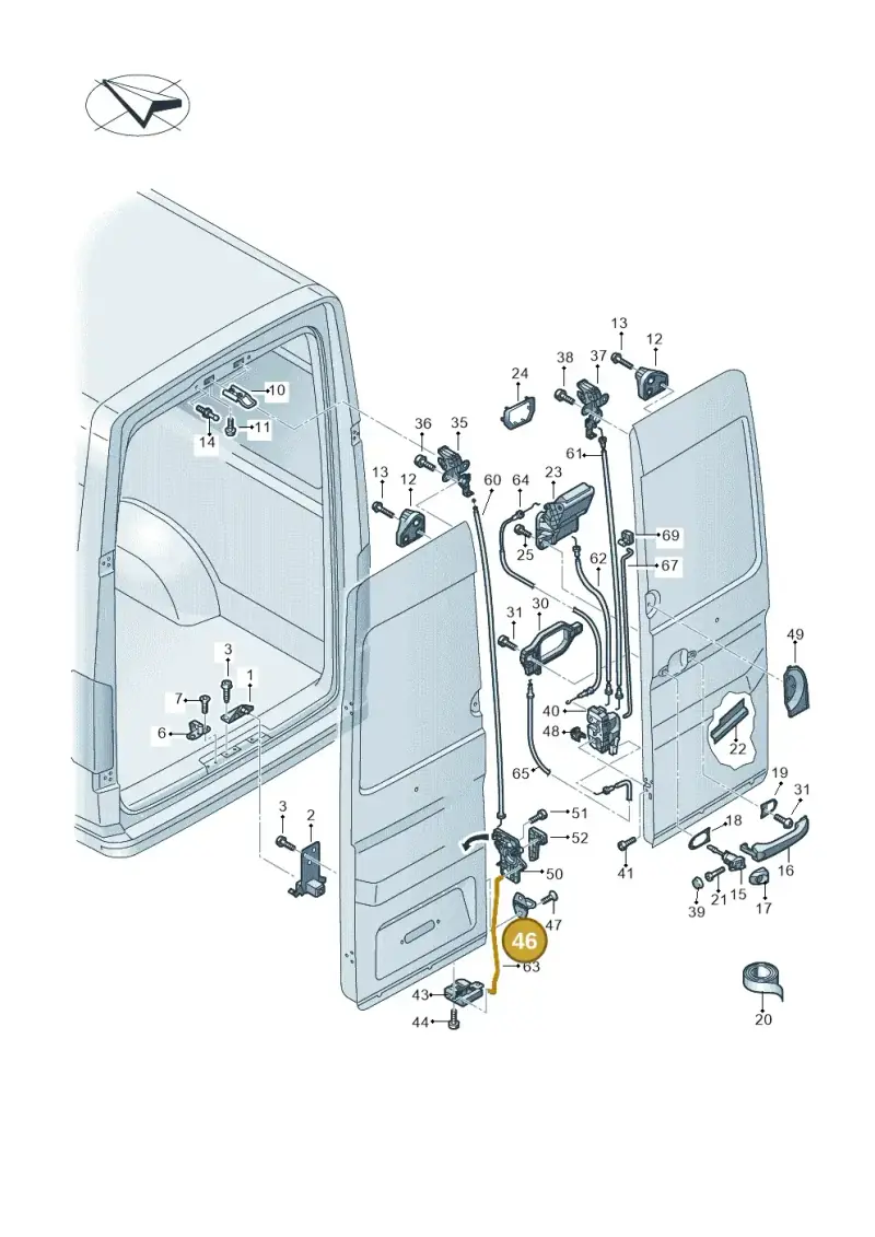 3C0837033C — Volkswagen E-Crafter 35 (2018-2024) diagram 806827650, position 46