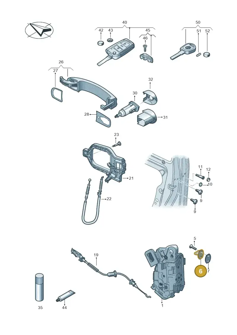3C0837033C — Volkswagen E-Crafter 35 (2018-2024) diagram 806837000, position 6