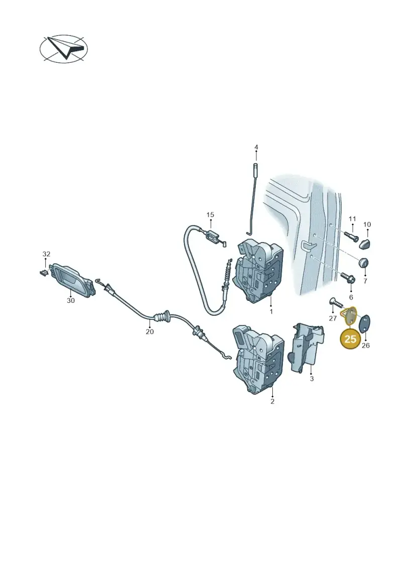 3C0837033C — Volkswagen Amarok twin cab (2022-) diagram 683837000, position 25