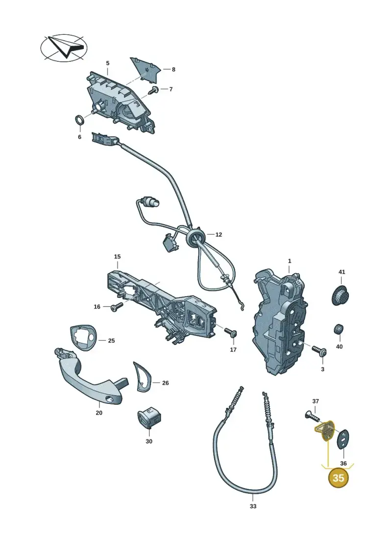 3C0837767A — Volkswagen Multivan (2021-) diagram 5h0837000, position 35