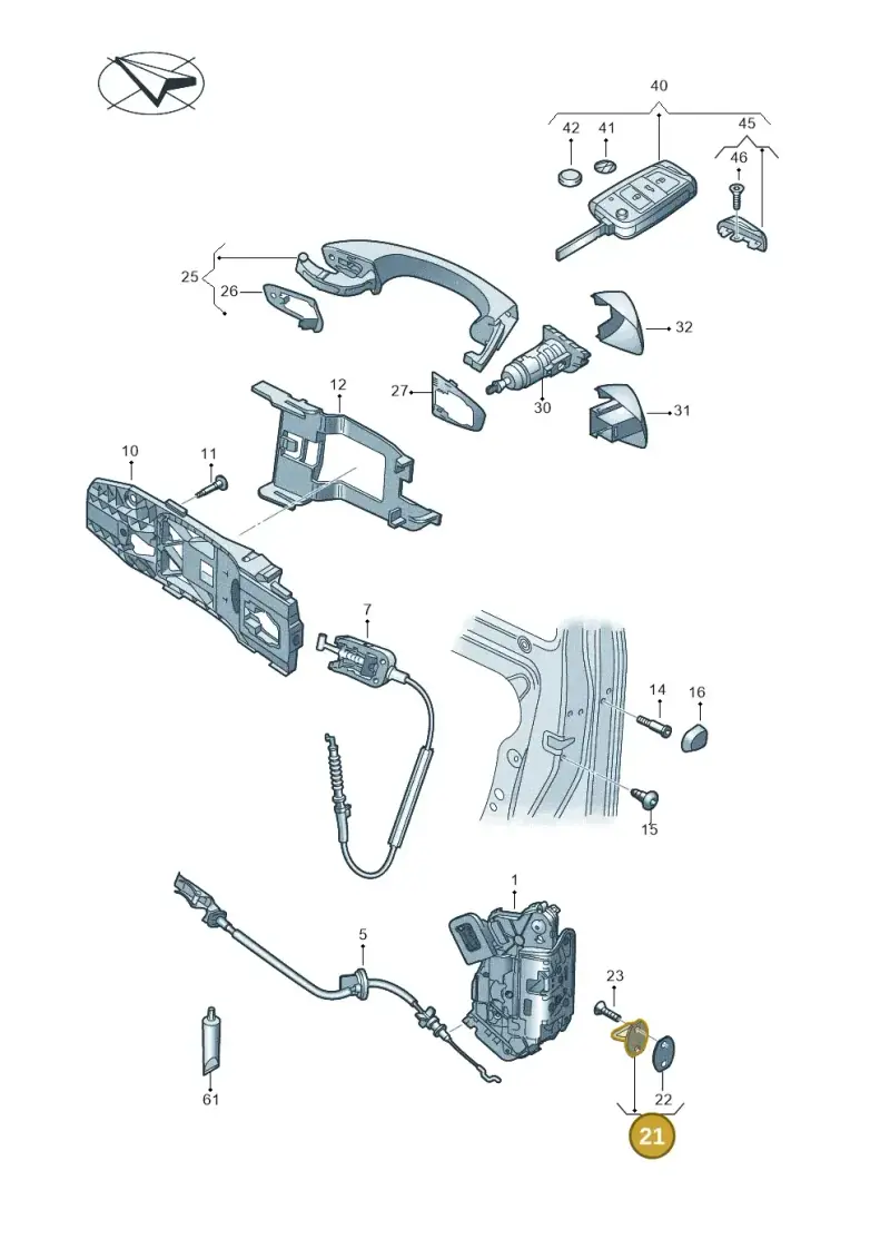 3C0837767A — Volkswagen Taigo (2021-2024) diagram 837837000, position 21