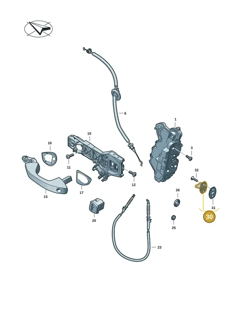 3C0837767A — Volkswagen ID.Buzz (2022-) diagram 2ka837000, position 30