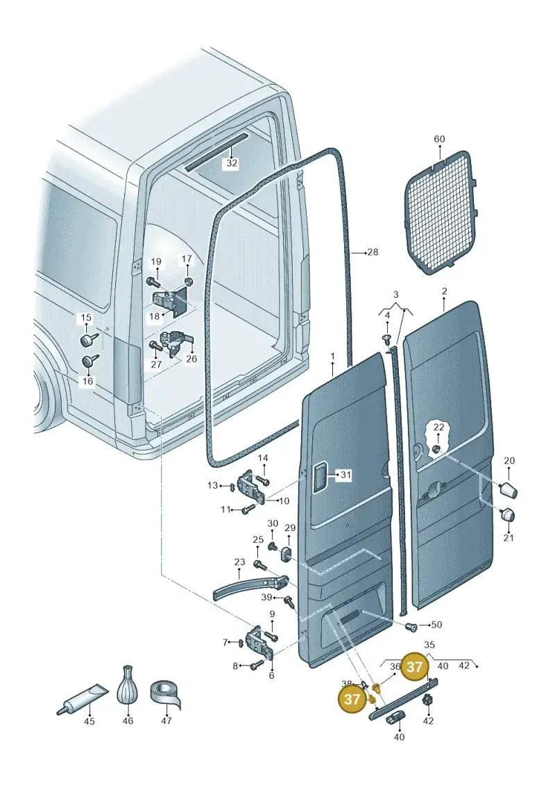 3C0853585 — Volkswagen E-Crafter 35 (2018-2024) diagram 806827500, position 37