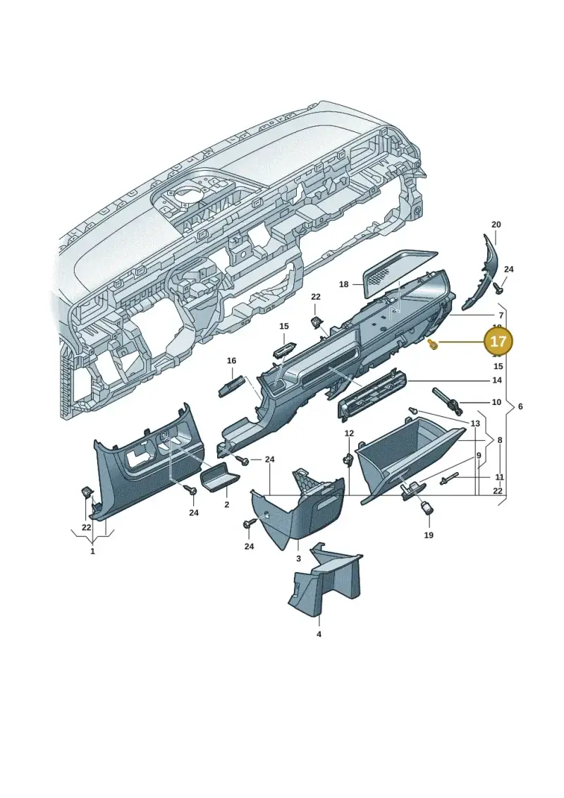 3C0857145 — Volkswagen ID.Buzz (2022-) diagram 15a857200, position 17