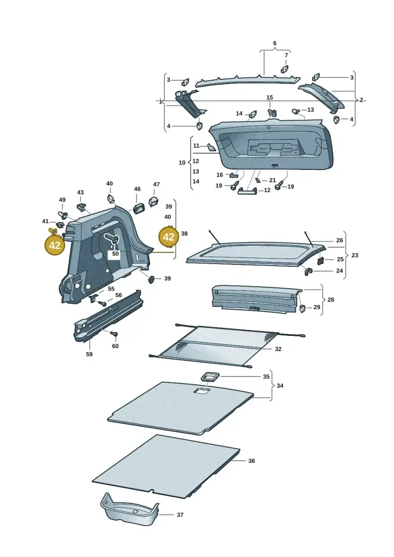 3C0867333 — Volkswagen ID.4 Pro (2020-2023) diagram 11a867080, position 42