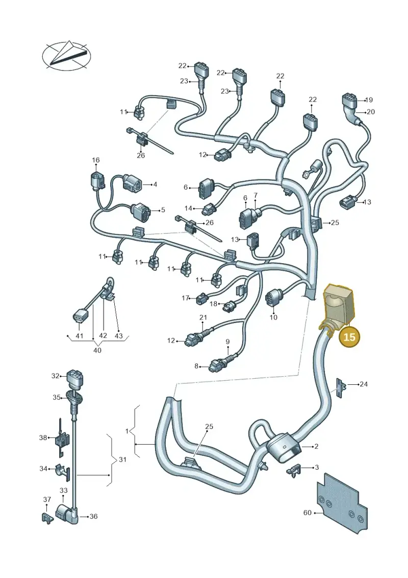 3C0906379 — Skoda Superb Combi (2015-2024) diagram 793971030, position 15