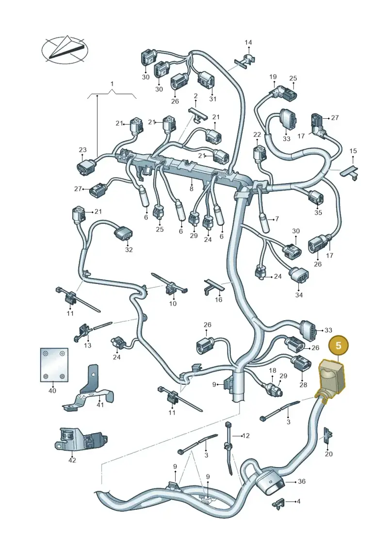 3C0906379 — Volkswagen Passat Saloon (2014-2024) diagram 793971250, position 5