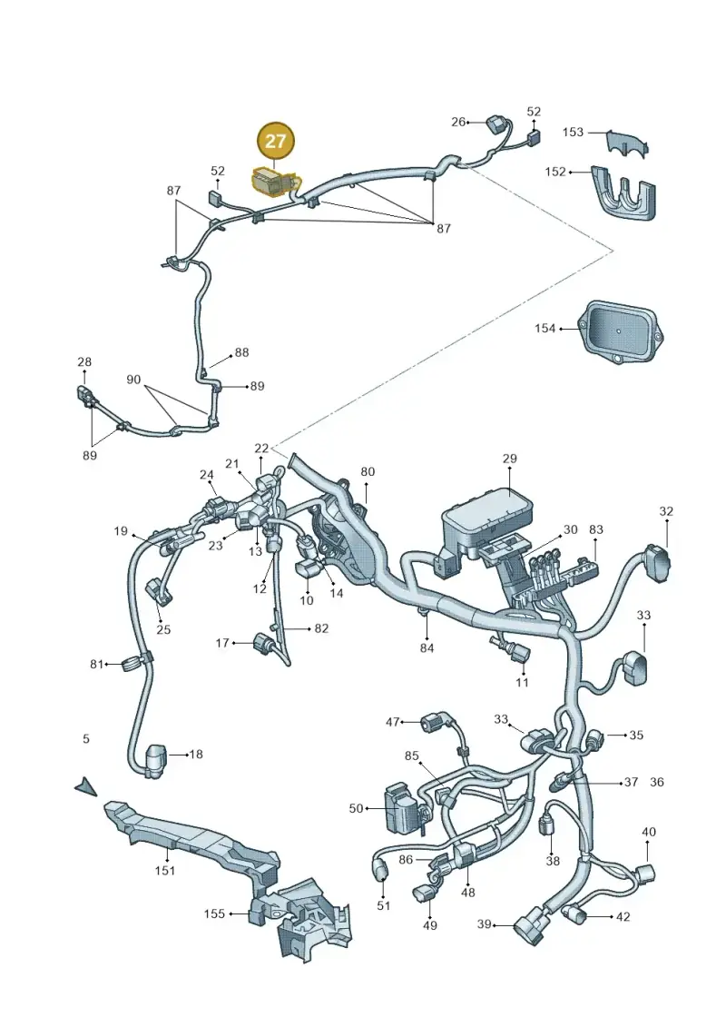 3C0906385 — Skoda Yeti (2013-2017) diagram 666971810, position 27