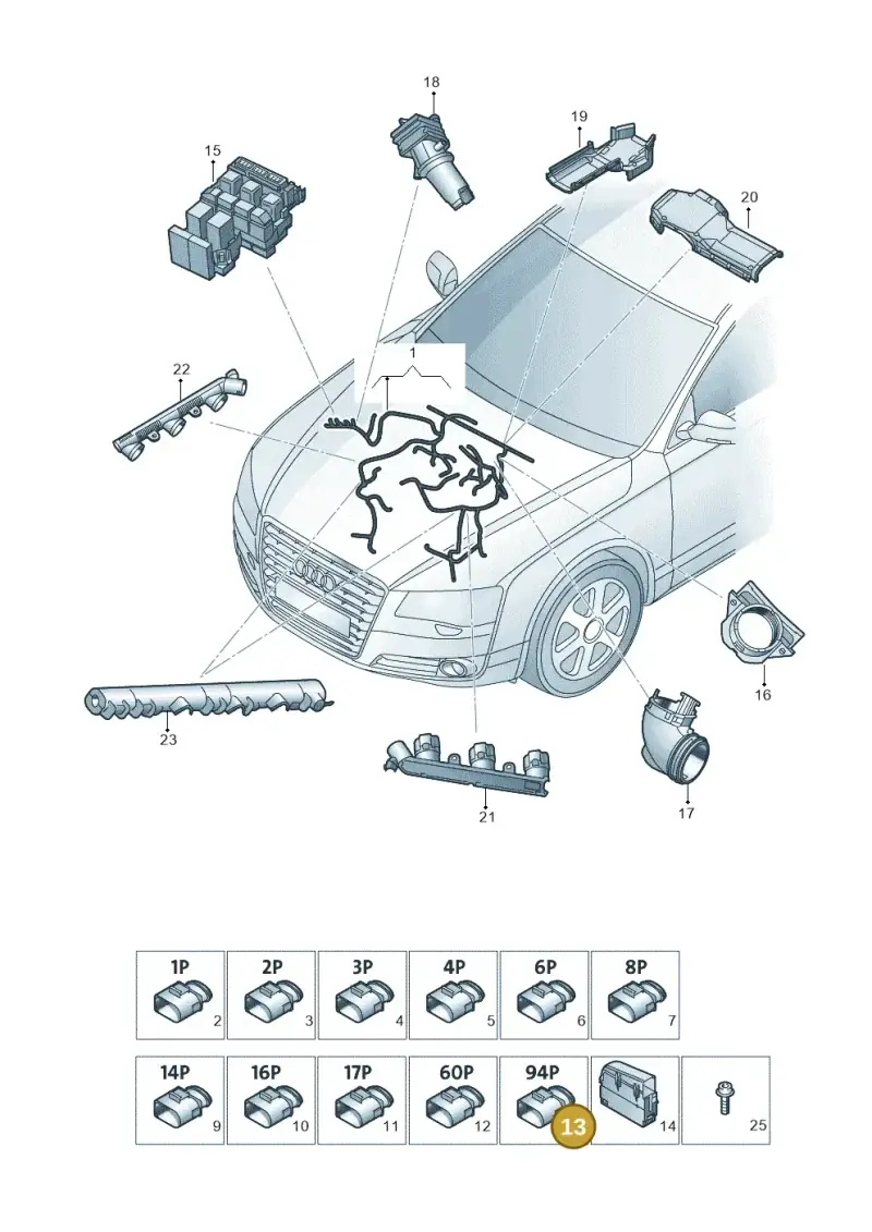 3C0906385 — Audi A8 (2013-2018) diagram 771971150, position 13