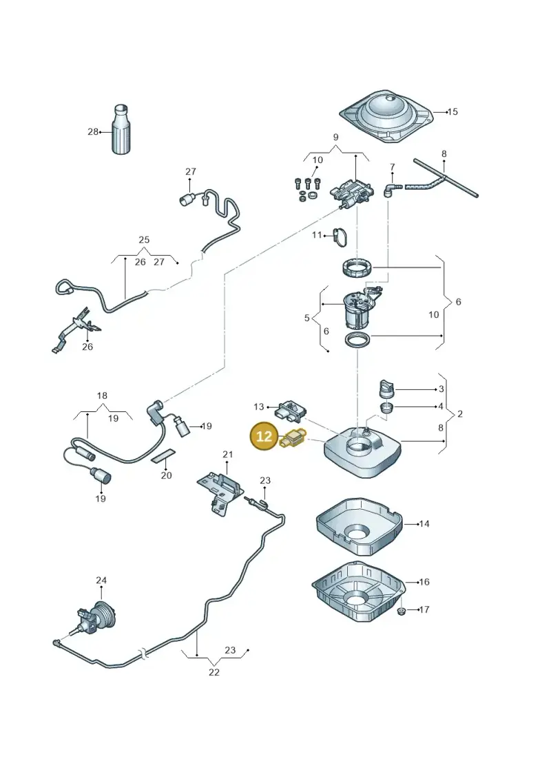 3C0906651 — Volkswagen Touareg (2012-2014) diagram 656253690, position 12