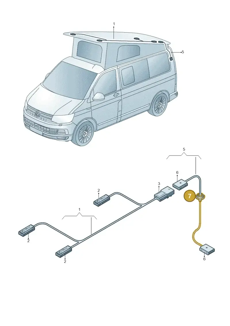 3C0927905B — Volkswagen Caravelle (2019-2024) diagram 861972650, position 7