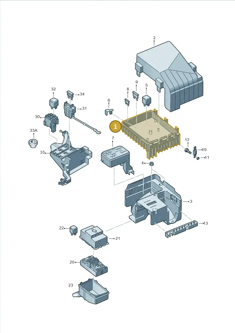 3C0937125A — Volkswagen Sharan Blue Motion (2010-2015) diagram 689937000, position 1