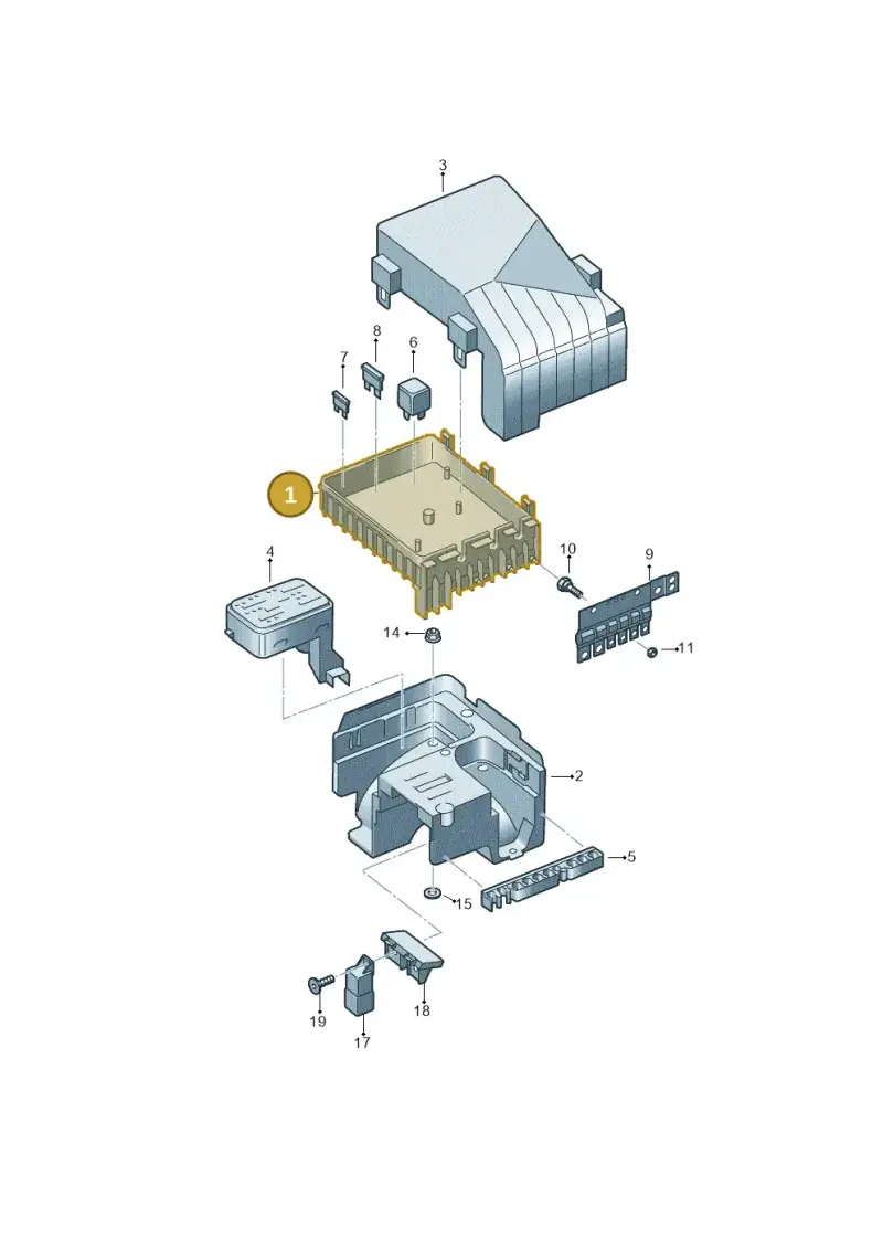 3C0937125A — Audi Q3 1.4 (2016-) diagram 855937200, position 1