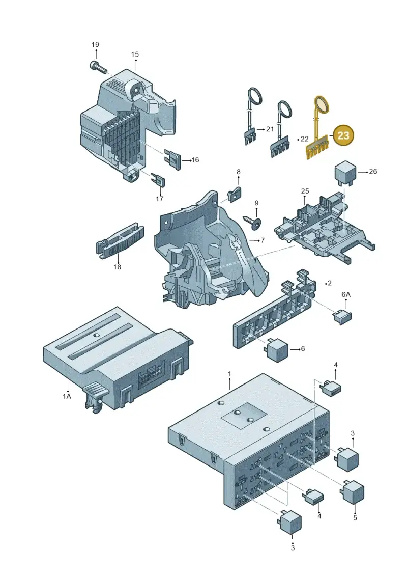 3C0937524G — Volkswagen EOS 2.0 (2008-2010) diagram 482937000, position 23