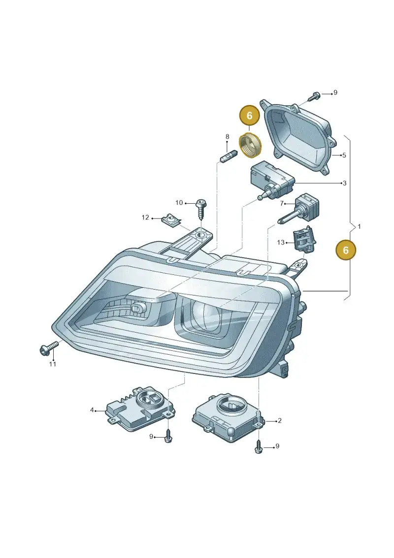 3C0941607B — Volkswagen Amarok twin cab (2022-) diagram 749941200, position 6