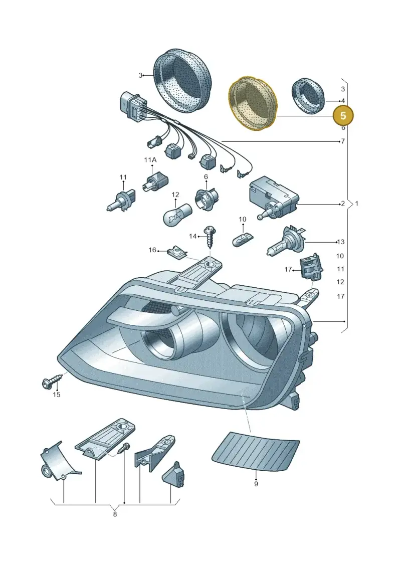 3C0941607B — Volkswagen Amarok twin cab (2022-) diagram 749941100, position 5