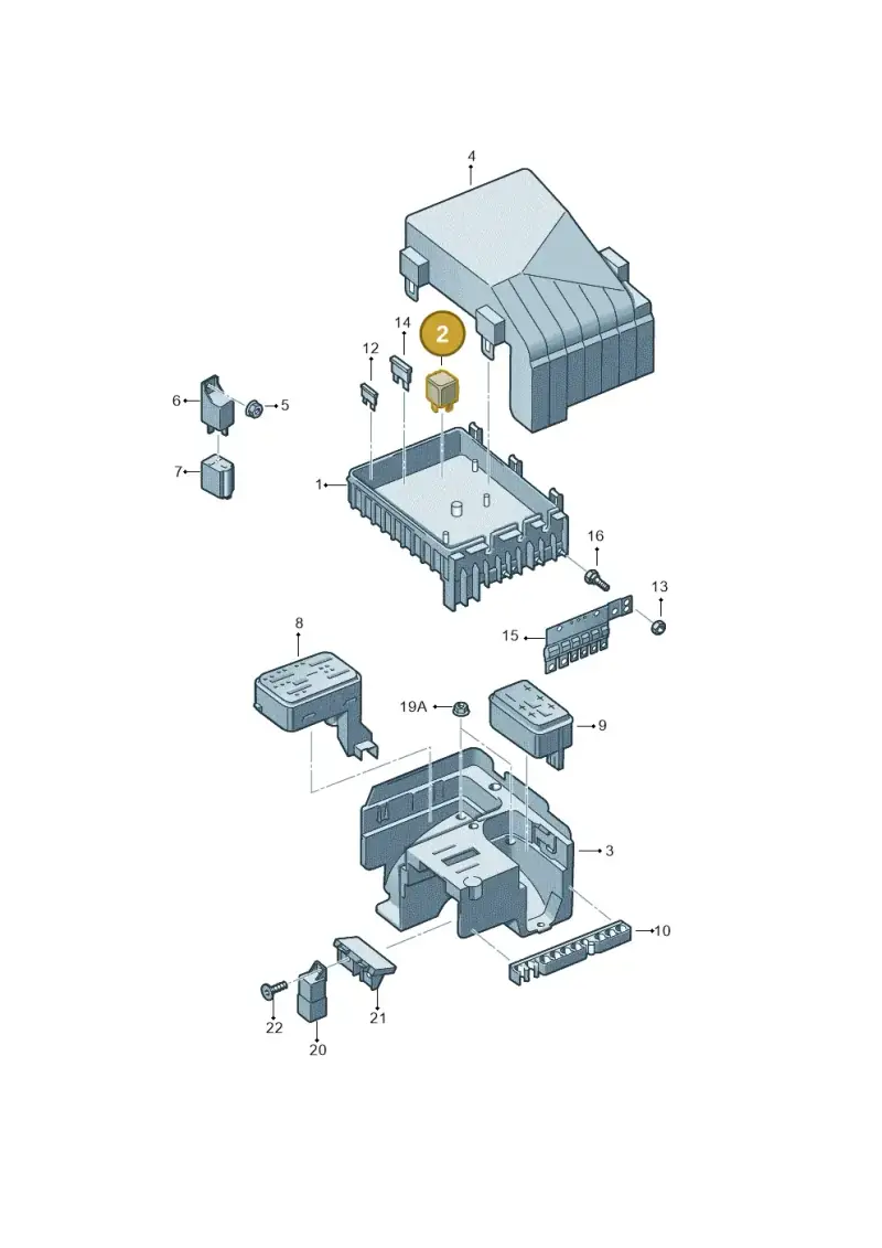 3C0971249 — Volkswagen Caddy kombi (2015-2020) diagram 694937200, position 2