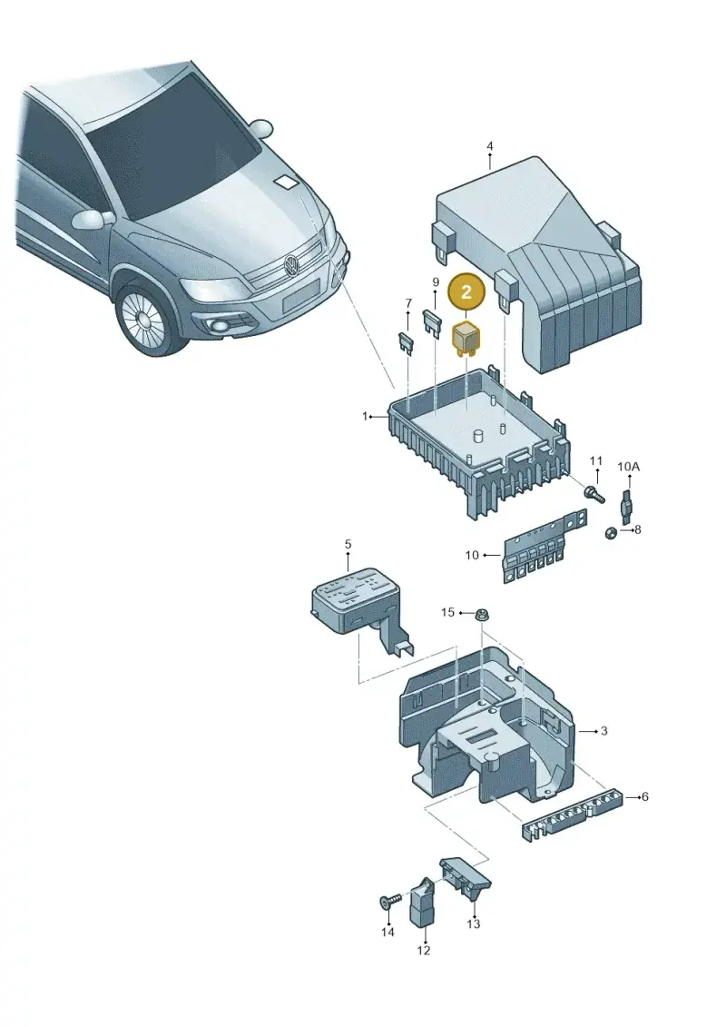 3C0971249 — Volkswagen Tiguan 4Motion (2011-2018) diagram 719937200, position 2