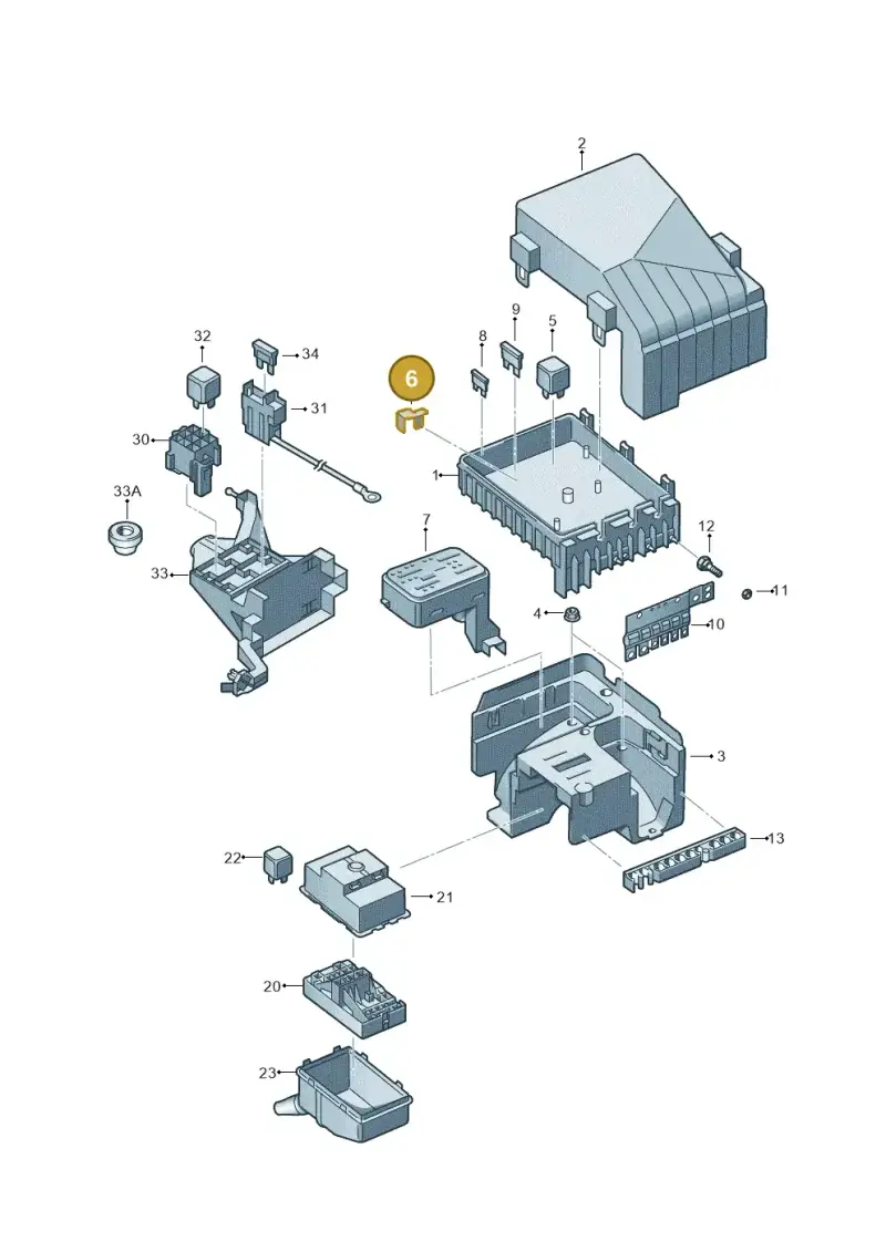 3C0971249 — Volkswagen Sharan BlueMotion (2015-2022) diagram 863937000, position 6