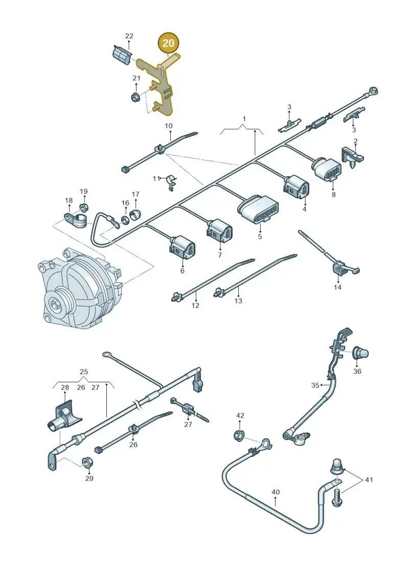 3C0971858D — Audi Q2 (2016-2025) diagram 803972000, position 20