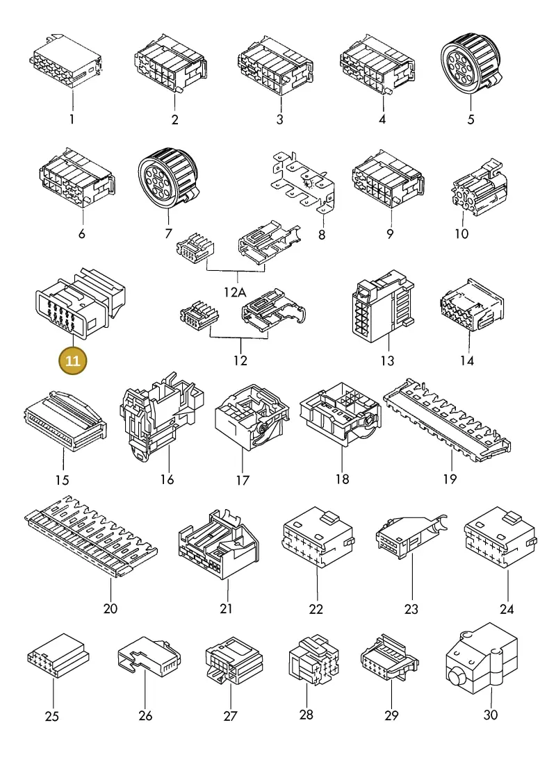 3C0972735 — Audi 1J0 platform diagram 198971400, position 11