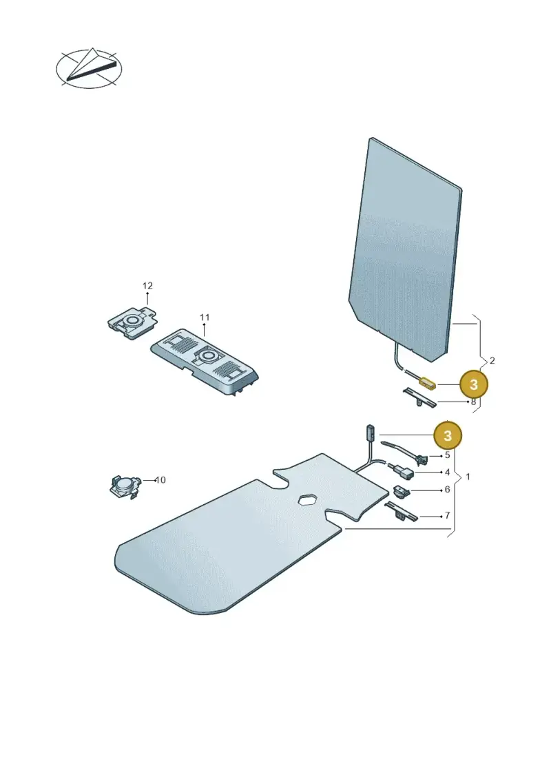 3C0973119B — Volkswagen T-Cross 1,0 (2018-2024) diagram 587963000, position 3