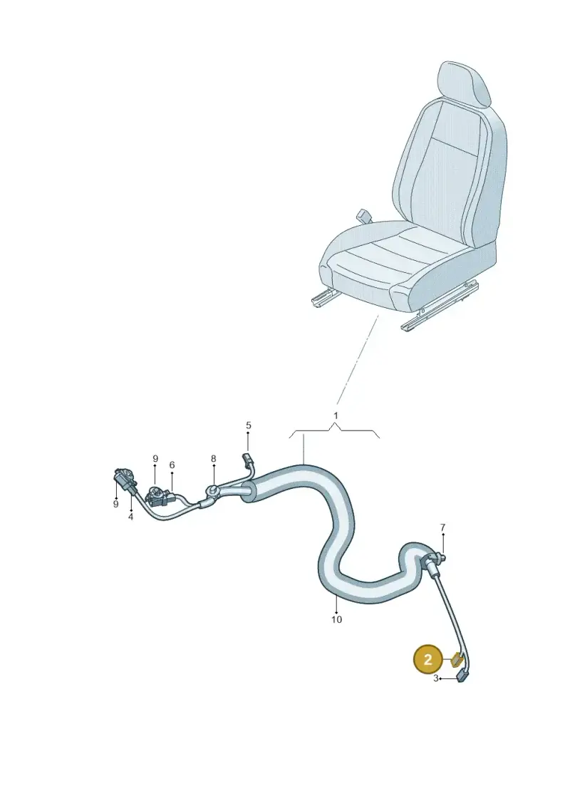 3C0973119B — Volkswagen T-Cross 1,0 (2018-2024) diagram 837972280, position 2