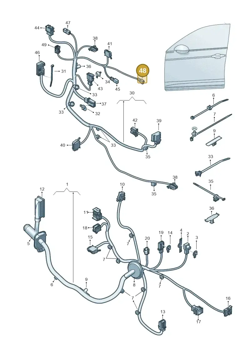 3C0973119C — Volkswagen Arteon (2017-2023) diagram 828972330, position 48