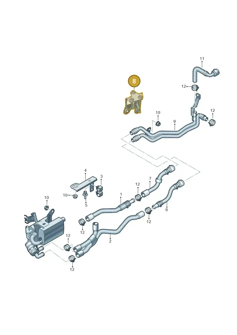 3C1614235B — Volkswagen Passat CC (2011-2016) diagram 460819740, position 8
